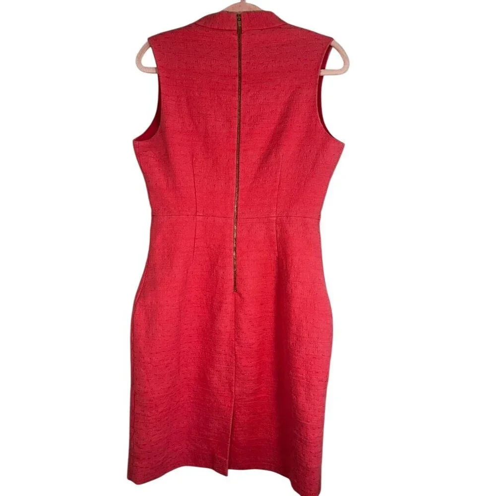 Kate Spade Gwendolyn Havana Coral Dress 12 Tweed Preppy Resort Coquette Chic‎